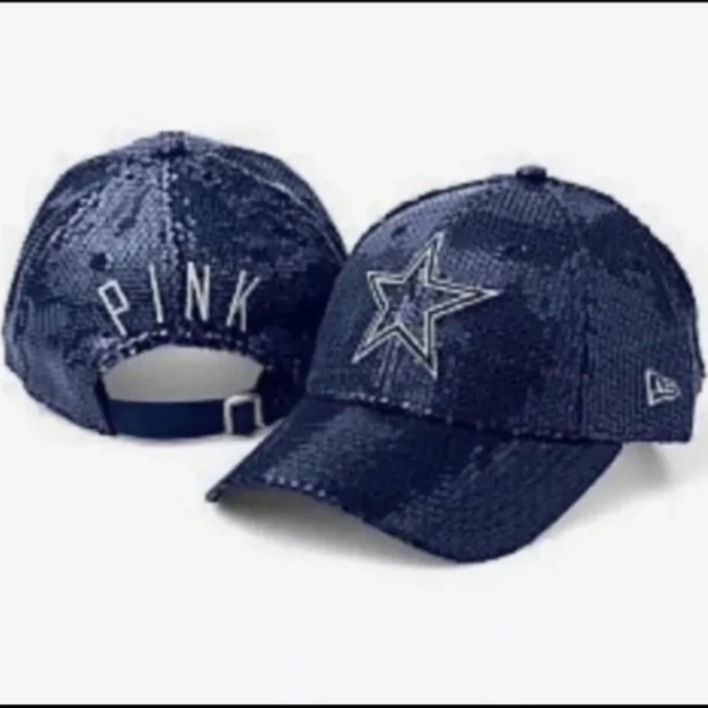 ▶️ Pink ◀️ Victoria’s Secret Dallas Cowboys Hat Blue Sequins Star